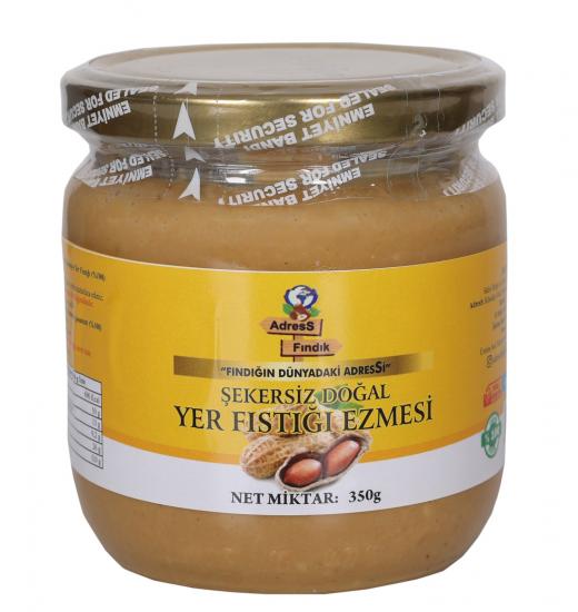 ŞEKERSİZ DOĞAL KATKISIZ % 100 YER FISTIĞI EZMESİ 350 g