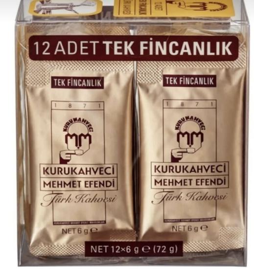 Mehmet Efendi Türk Kahvesi Tek İçimlik 12 Adet 12*6 g